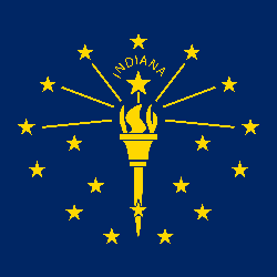 Flagge von Indiana - Quadrat
