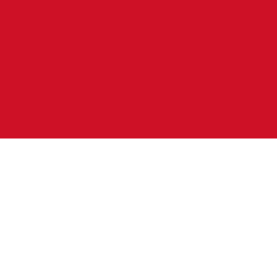 Drapeau de l'Indonésie - Carré