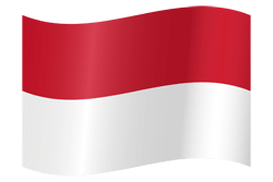 Flagge von Indonesien - Winken