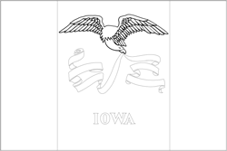 Flagge von Iowa - A4