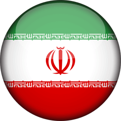 Flagge von Iran - 3D Runde