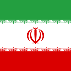 Flagge von Iran - Quadrat