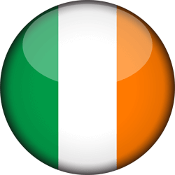 Flagge von Irland - 3D Runde