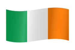 Flagge von Irland - Winken