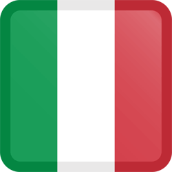 Flag of Italy - Button Square