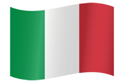 Flagge von Italien - Winken