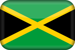 Flagge von Jamaika - 3D