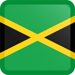 Vlag van Jamaica - Knop Vierkant
