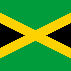 Vlag van Jamaica - Vierkant