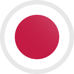 Flagge von Japan - Knopf Runde