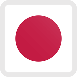 Flag of Japan - Button Square