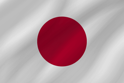 Flagge von Japan - Welle