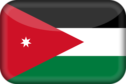 Flagge von Jordanien - 3D