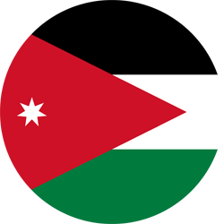 Flag of Jordan - Round