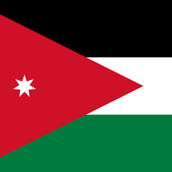 Vlag van Jordanië - Vierkant