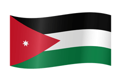 Flagge von Jordanien - Winken