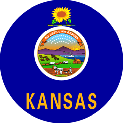 Flag of Kansas - Round