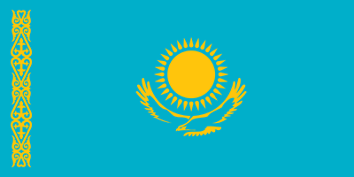 Flagge der Republik Kasachstan - Original