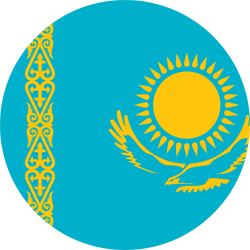 Drapeau du Kazakhstan - Rond