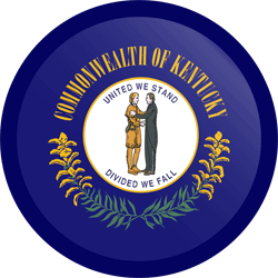 Vlag van Kentucky - Knop Rond