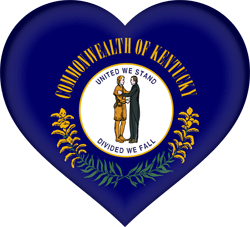Flagge von Kentucky - Herz 3D