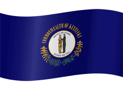 Vlag van Kentucky - Golvend
