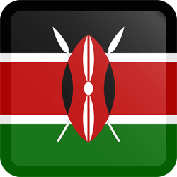 Vlag van Kenia - Knop Vierkant