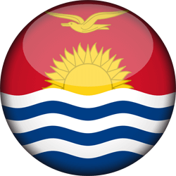 Flagge von Kiribati - 3D Runde