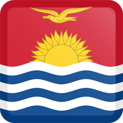 Vlag van Kiribati - Knop Vierkant