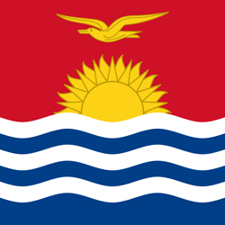 Kiribati flag coloring
