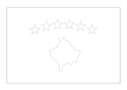 Flagge des Kosovo - A4