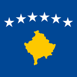 Flagge des Kosovo - Quadrat