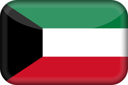Flagge von Kuwait - 3D