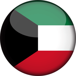 Flag of Kuwait - 3D Round