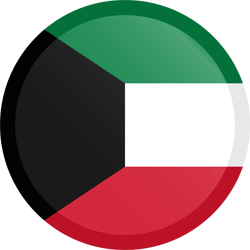 Vlag van Koeweit - Knop Rond