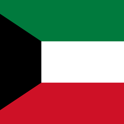 Flagge von Kuwait - Quadrat