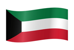 Flagge von Kuwait - Winken