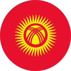 Drapeau du Kirghizistan - Rond