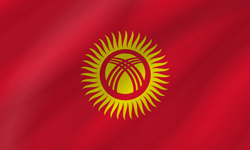 Drapeau du Kirghizistan - Vague