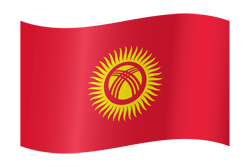 Vlag van Kirgizië - Golvend