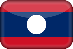 Vlag van Laos - 3D