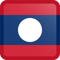 Vlag van Laos - Knop Vierkant