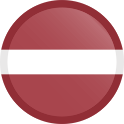 Vlag van Letland - Knop Rond