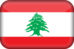Flagge des Libanon - 3D