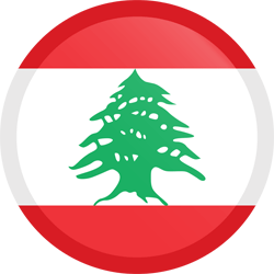 Flagge des Libanon - Knopf Runde