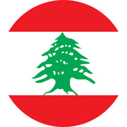 Flagge des Libanon - Kreis