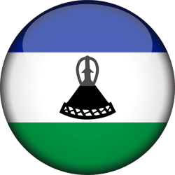 Flagge von Lesotho - 3D Runde