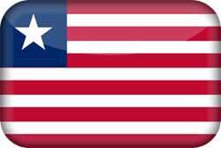 Flagge von Liberia - 3D