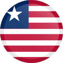 Flagge von Liberia - Knopf Runde