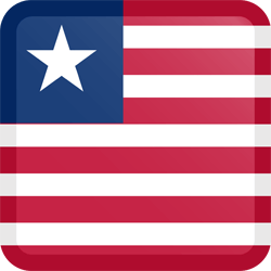 Vlag van Liberia - Knop Vierkant
